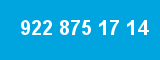 922 875 17 14 922 875 17 14